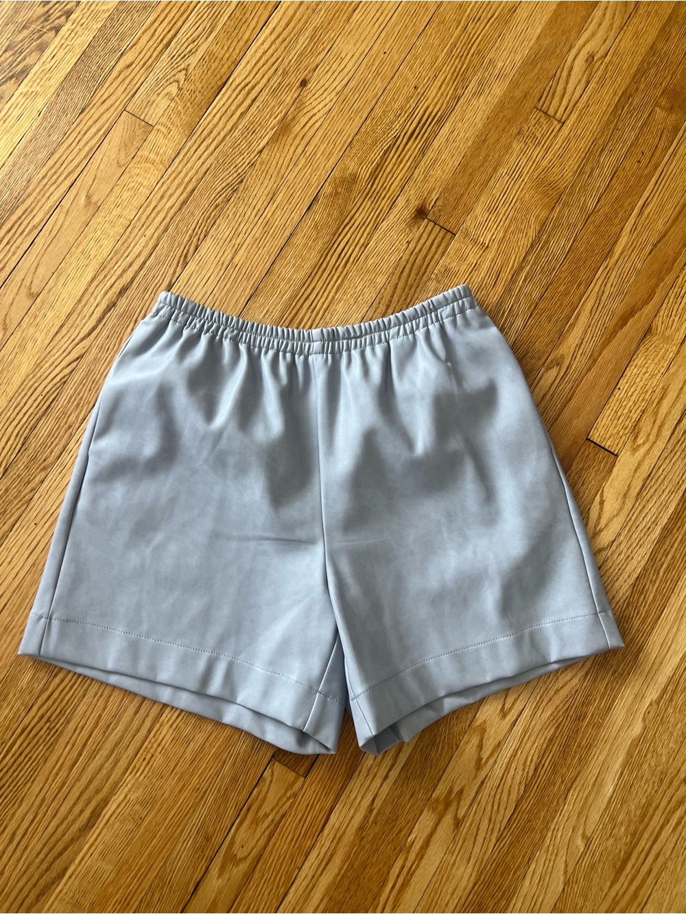 Lavender pleather shorts
